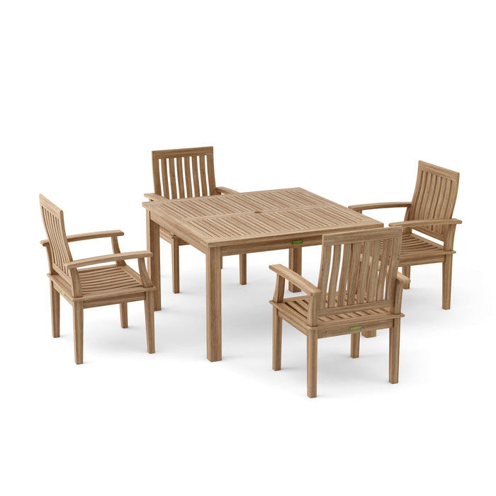 Solid Teak Dining Table and Chairs (Img 3)