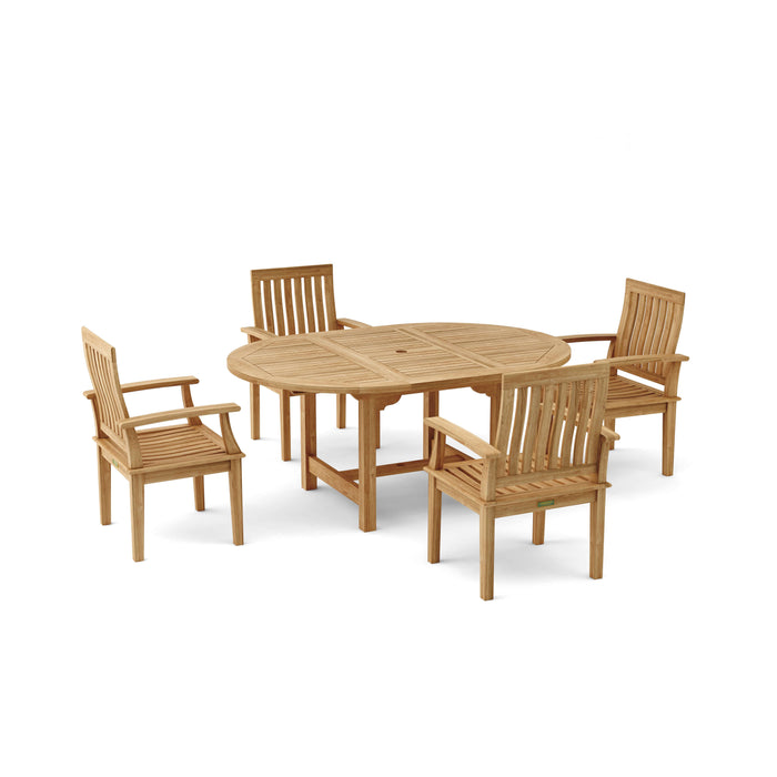 Teak Table With 4 Chairs (Img 2)