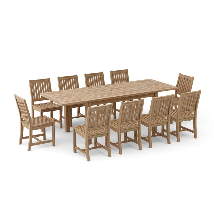 11-Piece Teak Outdoor Dining Set (Img 3)