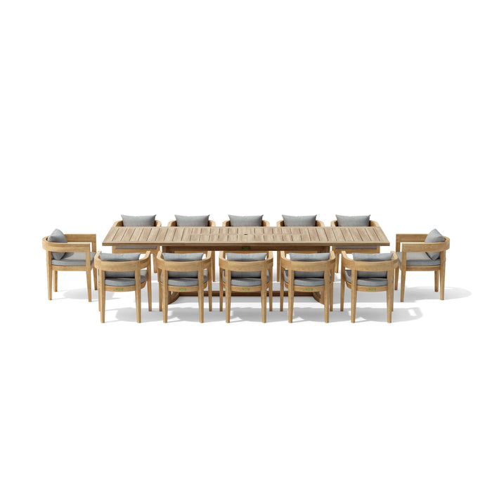 Teak Extendable Dining Table and Chairs (Img 3)