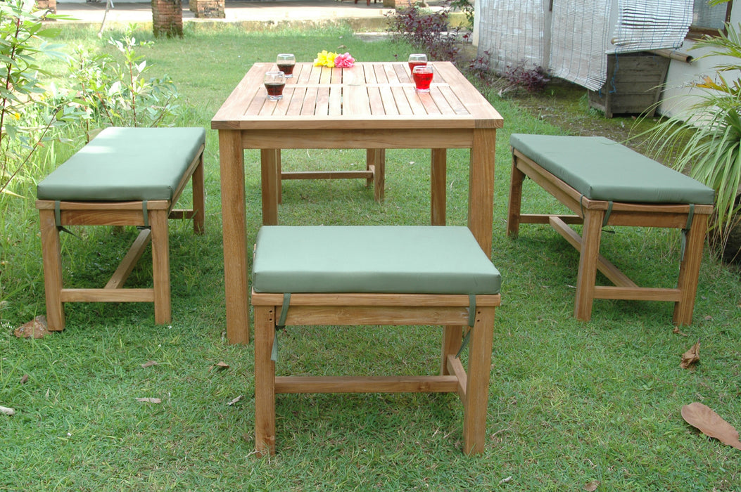 Teak Wood Dining Table With 4 Chairs (Img 3)