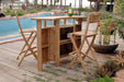 Teak Outdoor Bar Table and Chairs (Img 3)