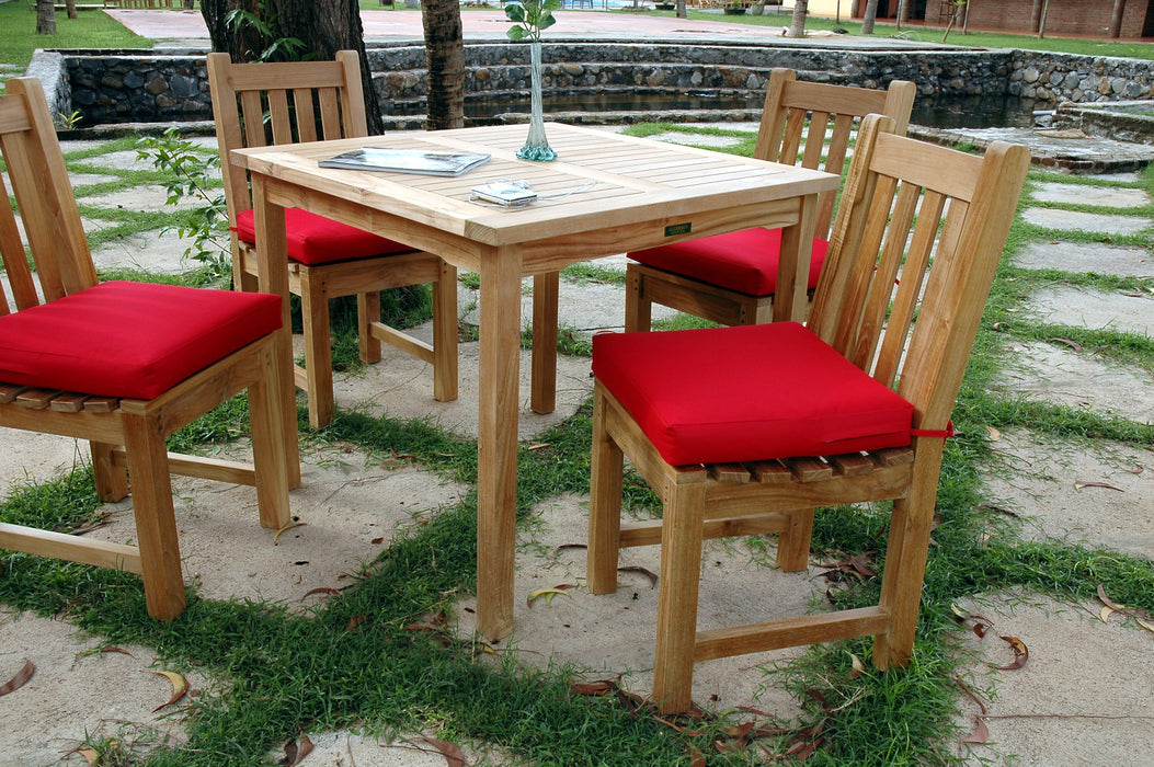 Outdoor Teak Wood Dining Table and Chairs (Img 3)