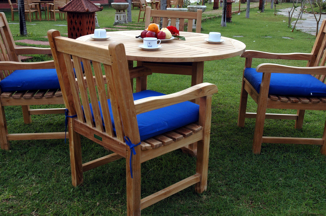 Teak Round Dining Set (Img 7)