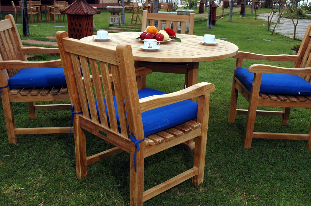 Teak Round Dining Set (Img 5)