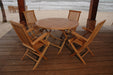 Round Teak Patio Dining Set (Img 4)