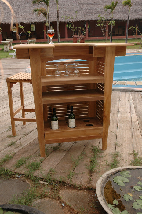 Teak Bar-Height Bistro Set (Img 4)