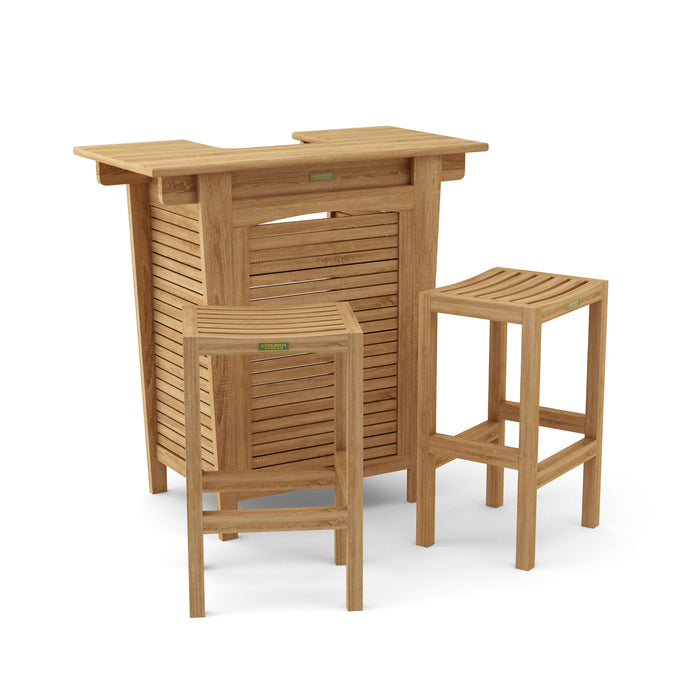 Teak Bar-Height Bistro Set (Img 7)