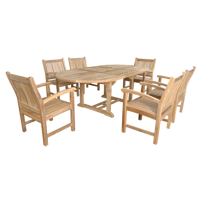 Teak 7-Piece Outdoor Dining Set (Img 3)