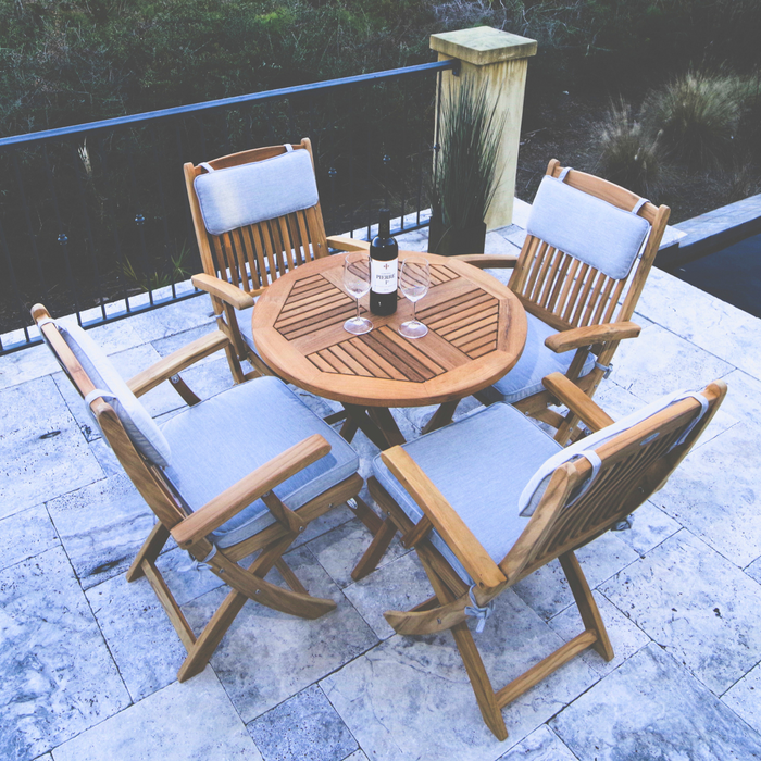 Small Teak Dining Table (29.5" Round) - Sailor