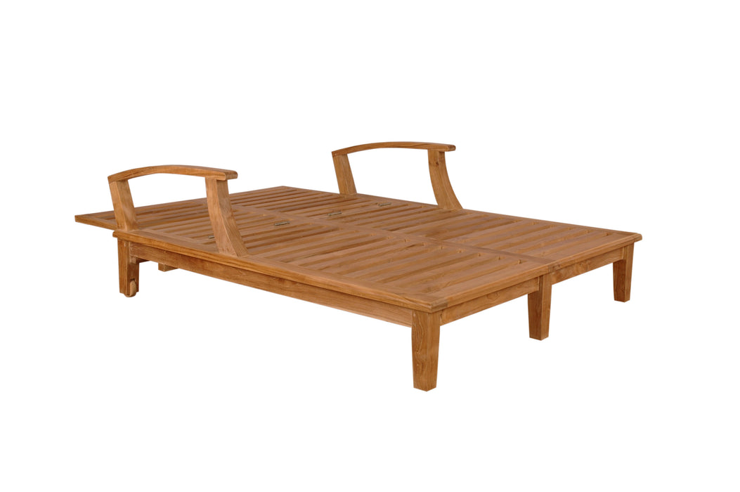 Teak Double Chaise Lounge (Img 3)