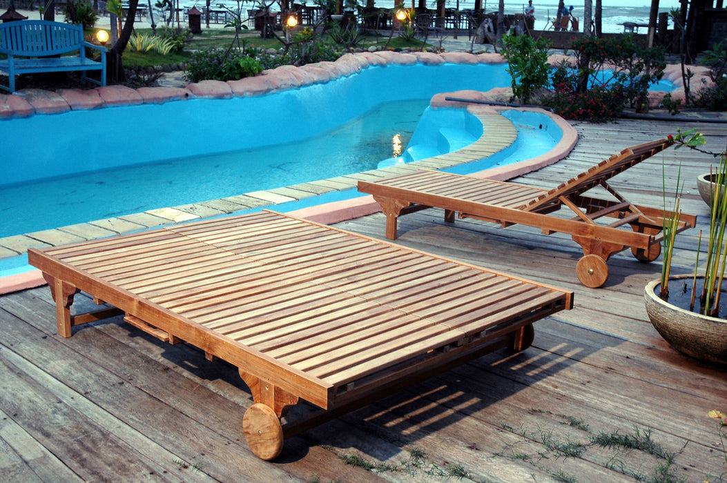 Teak Double Lounger (Img 8)