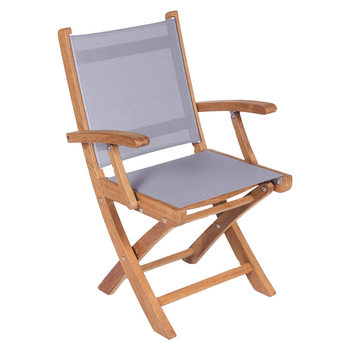 Teak Folding Chair With Arms - Sailmate