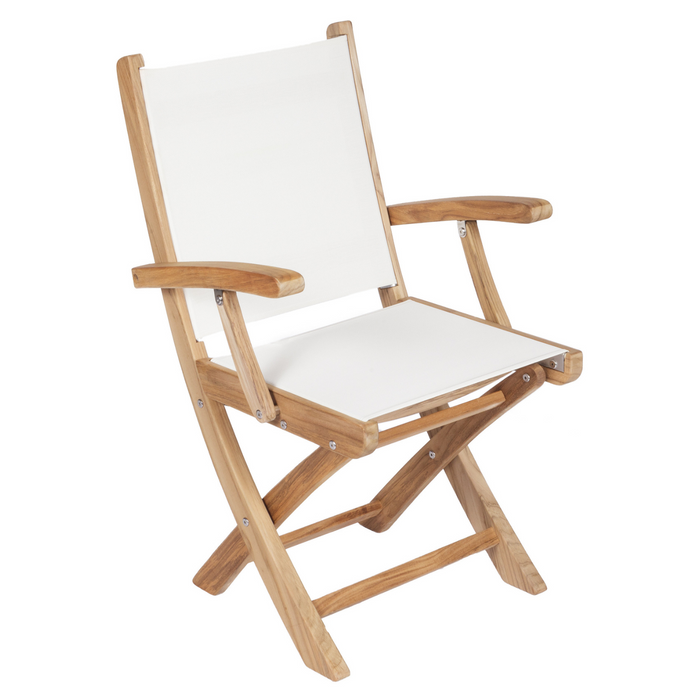 Teak Folding Chair With Arms - Sailmate