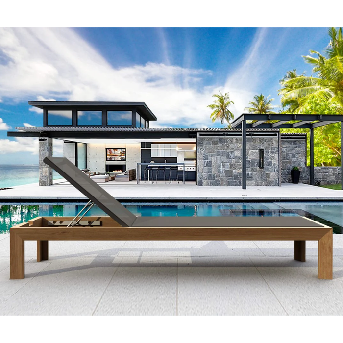 Teak Outdoor Chaise Lounge Chair - Smyrna