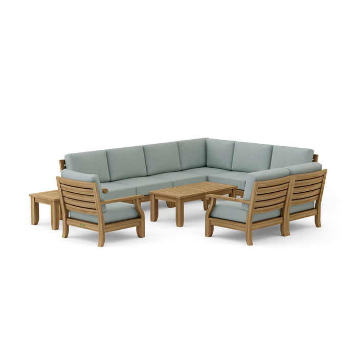 Teak Modular Outdoor Furniture - Riviera 11-Piece Sectional Set