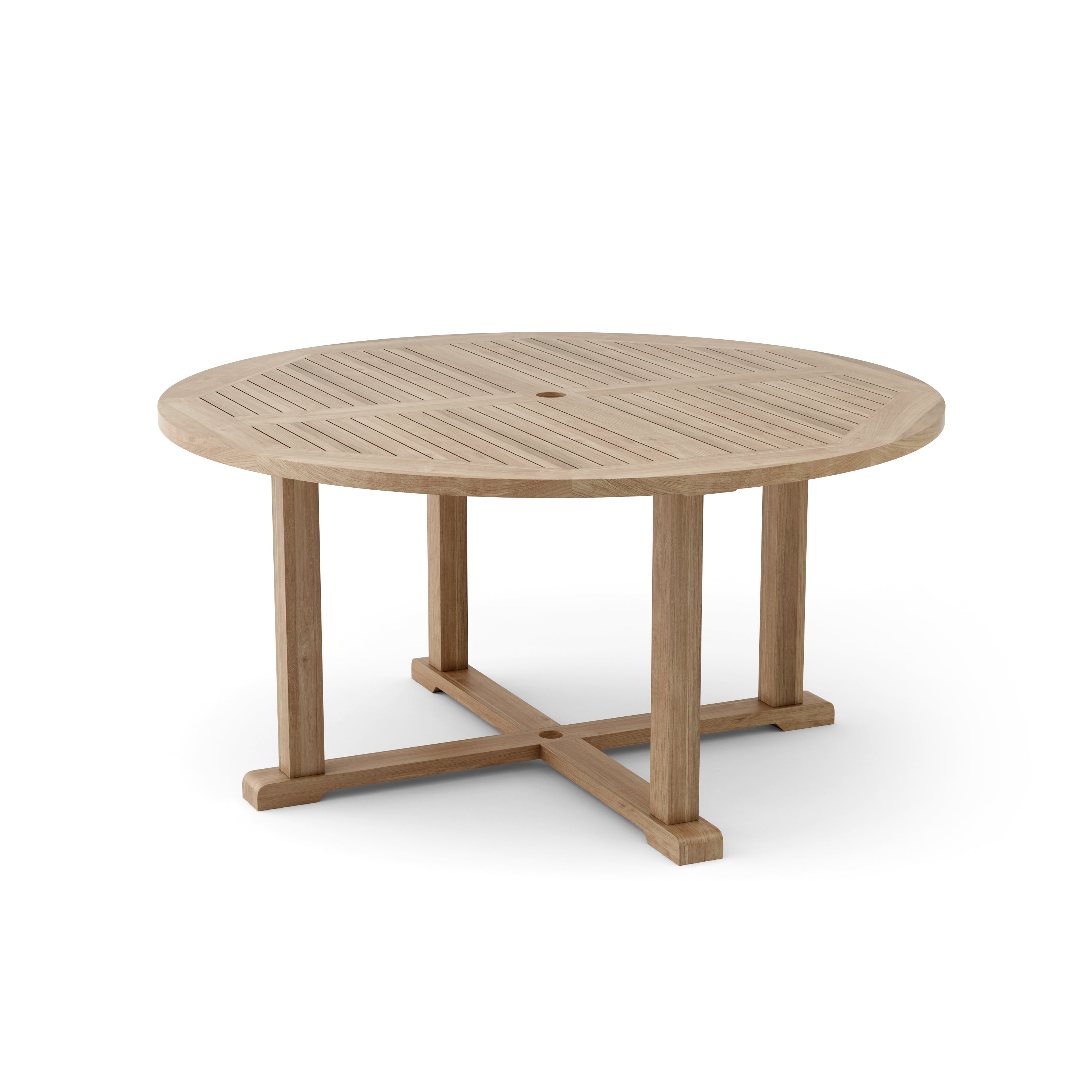 Large Round Teak Outdoor Dining Table (Img 1)