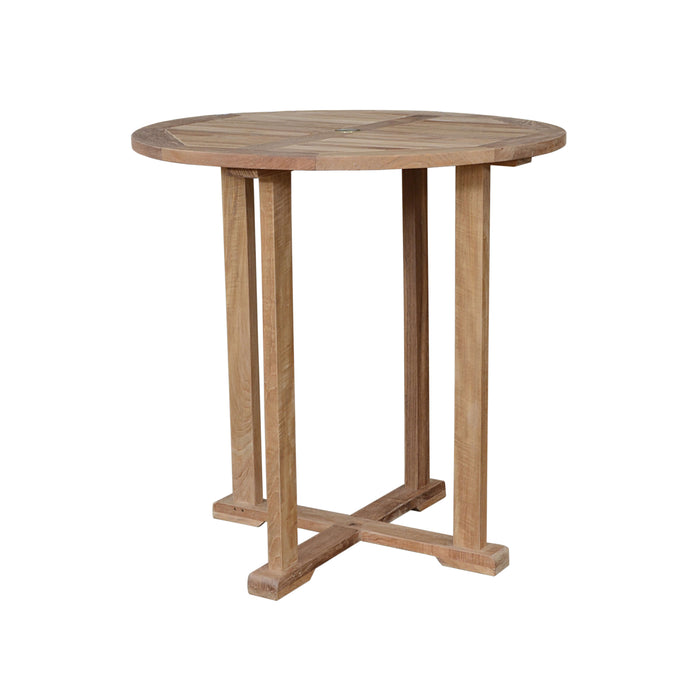 1112 - Round Teak Bar Table (Img 1)