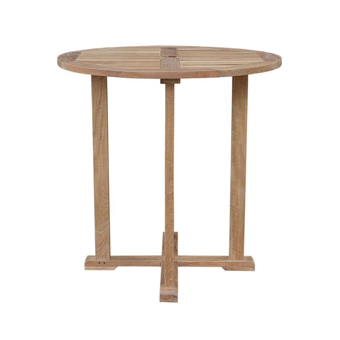 1112 - Round Teak Bar Table (Img 2)