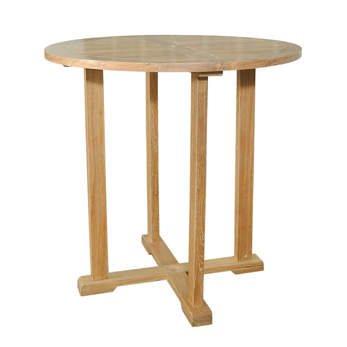 1112 - Round Teak Bar Table (Img 3)