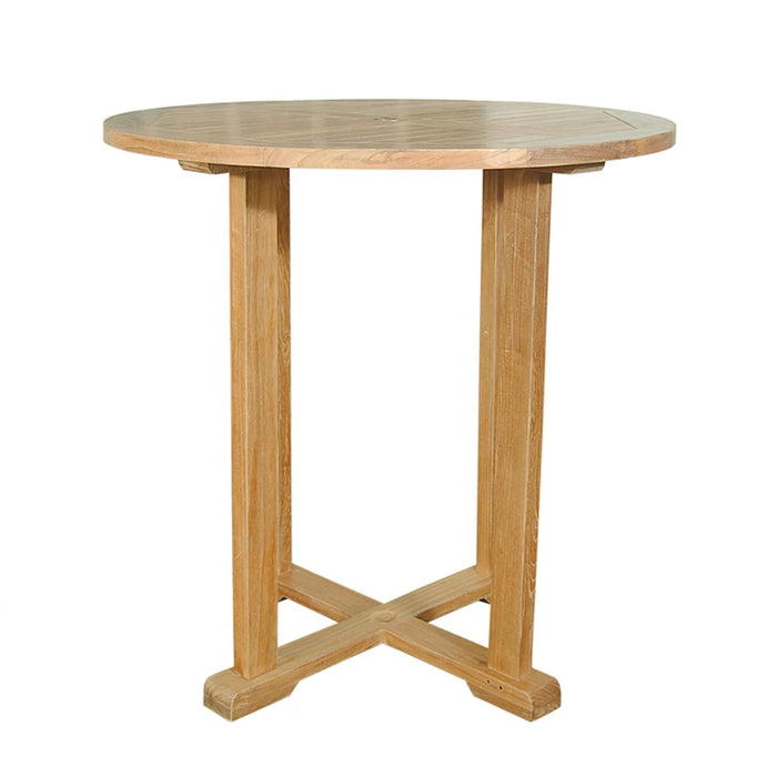 1112 - Round Teak Bar Table (Img 4)