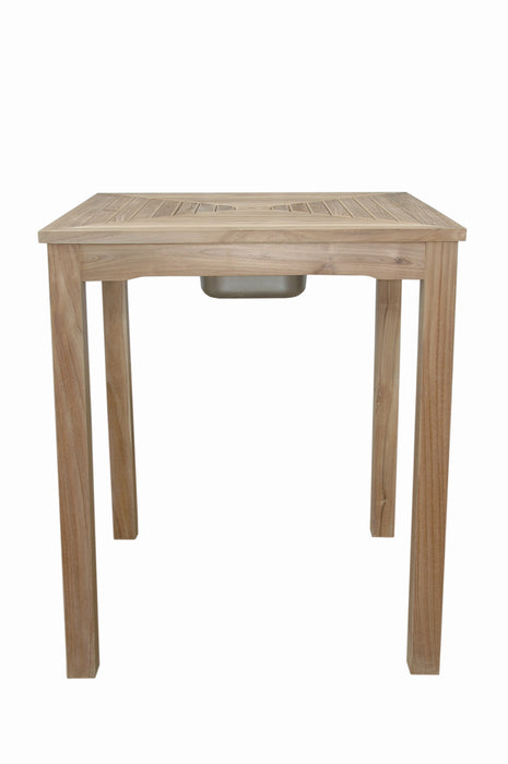 1113 - Teak Ice Chiller Bar Table (Img 1)