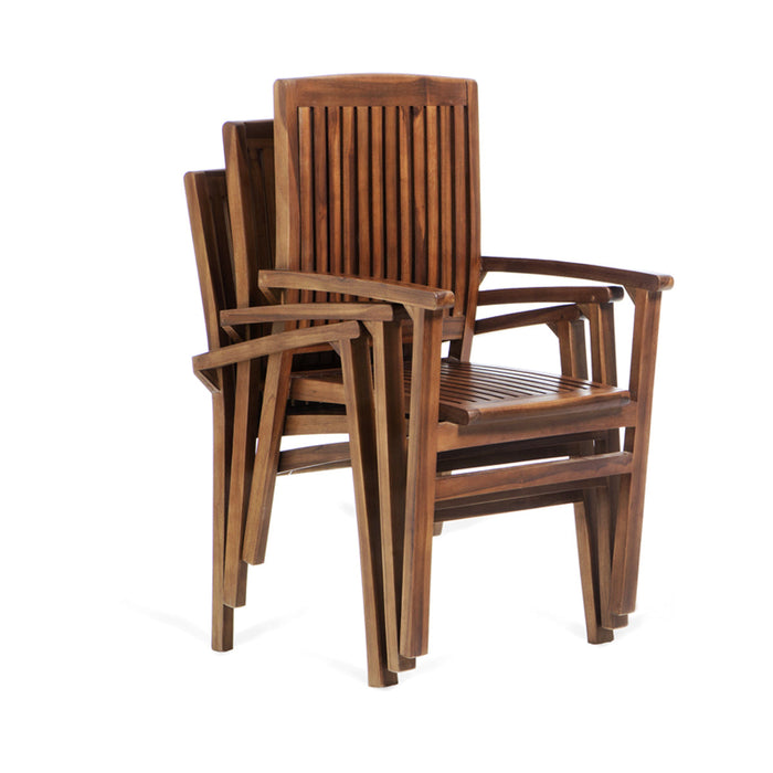 Teak Garden Furniture Dining Set (Table + 4 Chairs) - by All Things Cedar