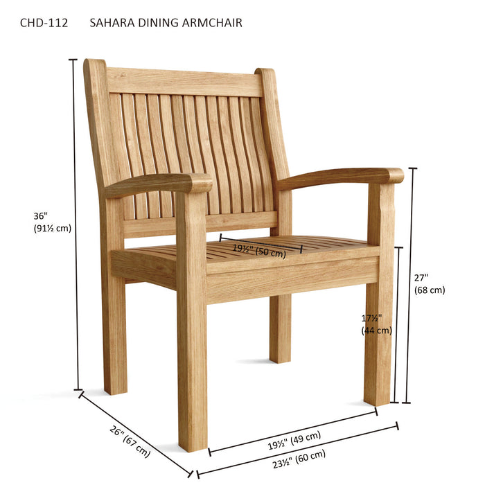 Outdoor Teak Wood Chair - Sahara