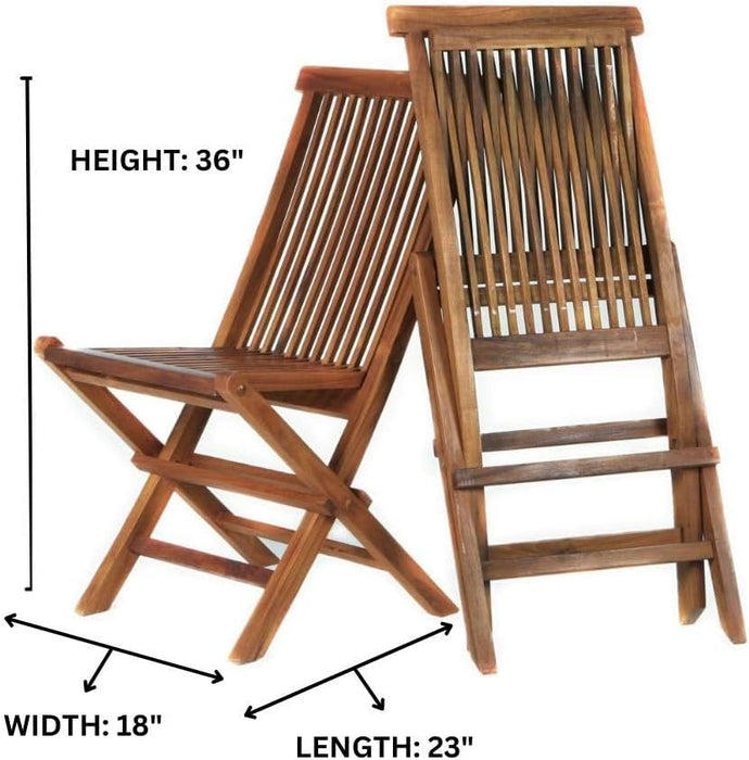 Affordable Teak Outdoor Furniture Set (Table + 2 Chairs) - by All Things Cedar