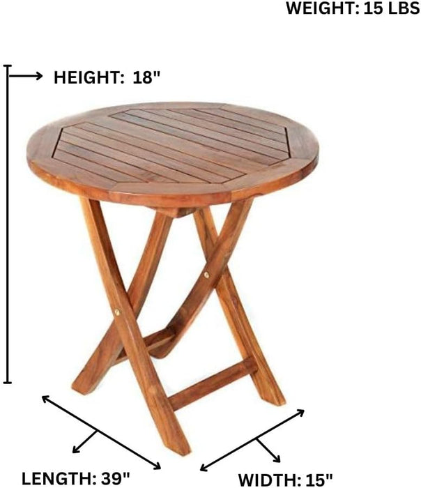 Affordable Teak Outdoor Furniture Set (Table + 2 Chairs) - by All Things Cedar