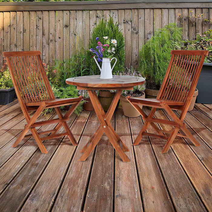 Affordable Teak Outdoor Furniture Set (Table + 2 Chairs) - by All Things Cedar