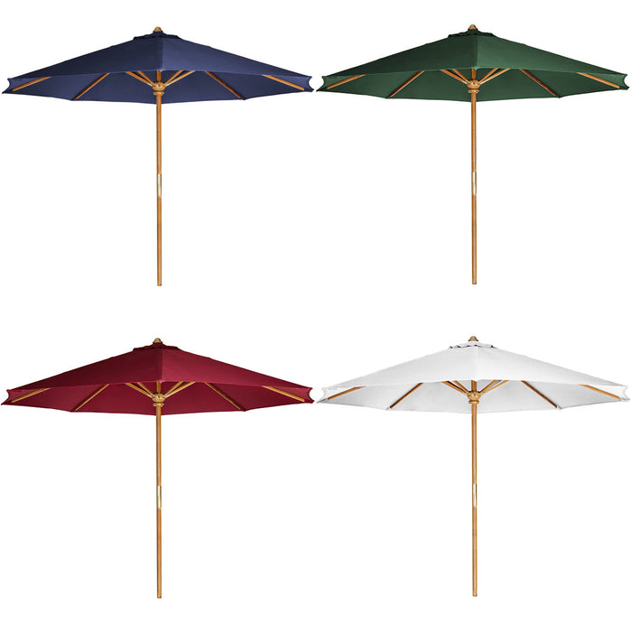 10-Foot Teak Umbrella for Patio
