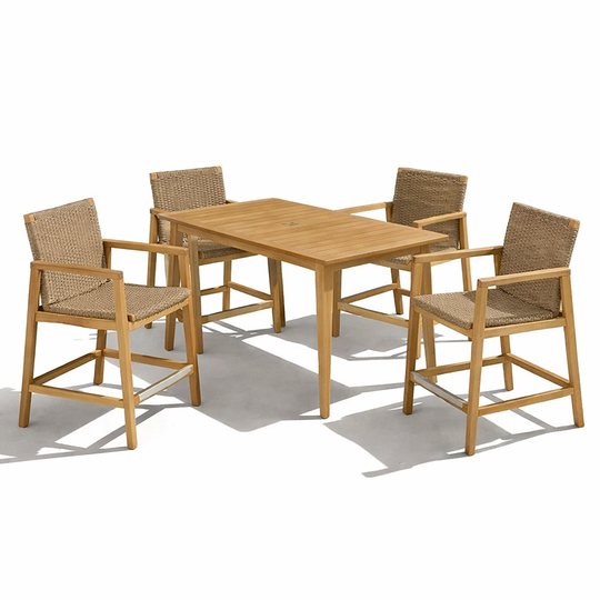 Teak Counter Height Table and Chairs - Admiral