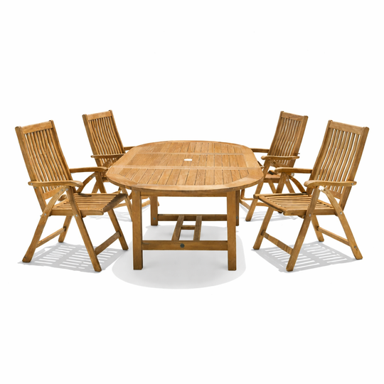 Teak Outdoor Table and Chairs - Family (Table) & Estate (4 Chairs)