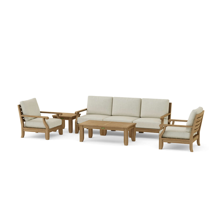 Real Teak Outdoor Furniture - Riviera 7-Piece Sectional Set