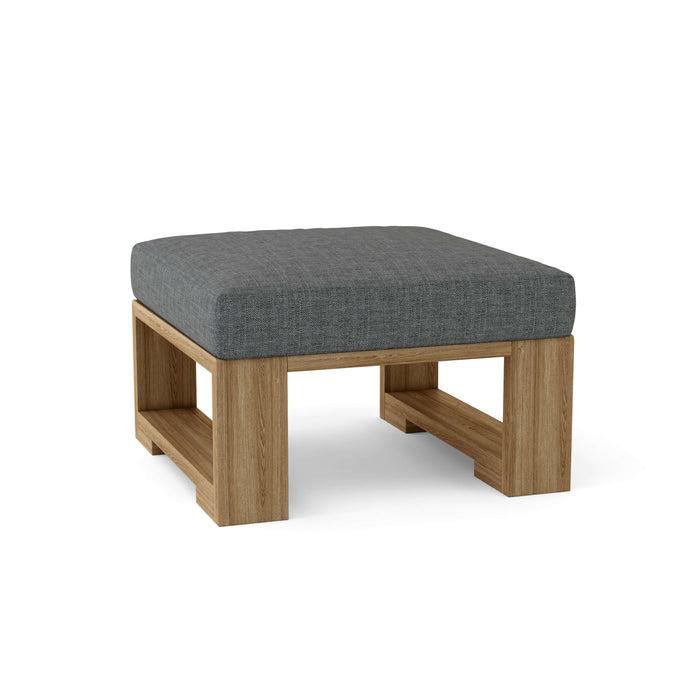 Teak Wood Ottoman - Capistrano