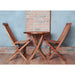 Affordable Teak Outdoor Furniture Set (Table + 2 Chairs) - by All Things Cedar - Teak HQ™