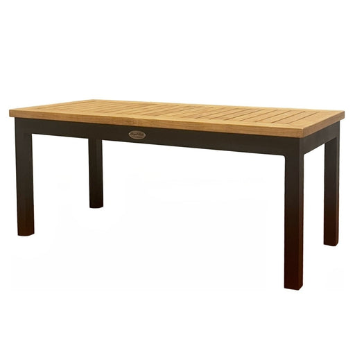 Aluminum and Teak Coffee Table (Rectangle) - Naples - Teak HQ™