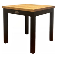 Aluminum and Teak Side Table (Square) - Naples
