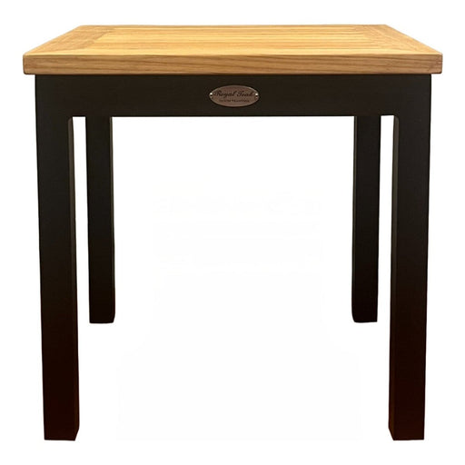 Aluminum and Teak Side Table (Square) - Naples - Teak HQ™