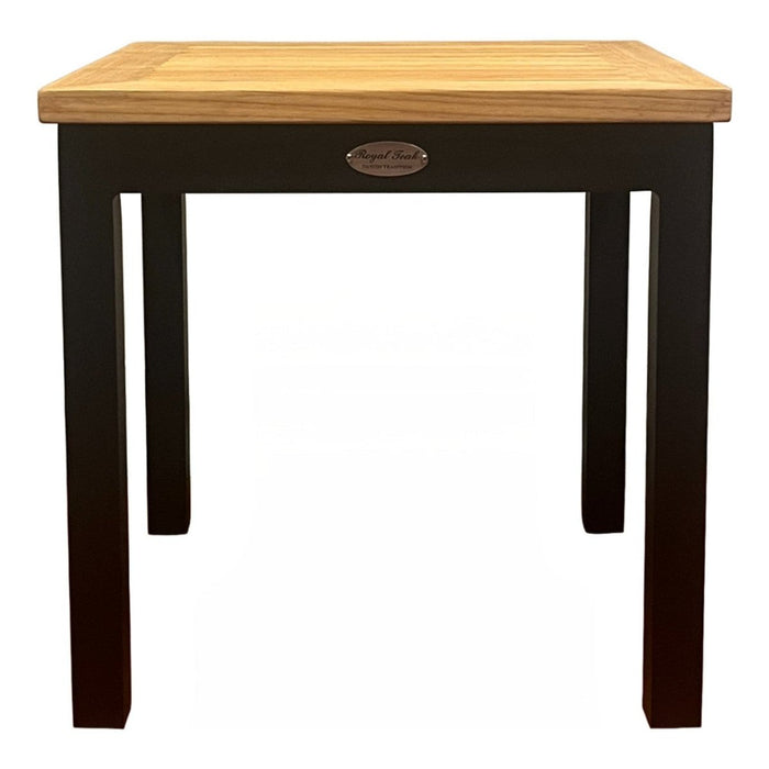Aluminum and Teak Side Table (Square) - Naples - Teak HQ™