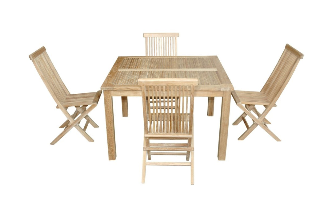 Anderson Teak Dining Set - Windsor (Table) & Classic (4 Chairs) - Teak HQ™