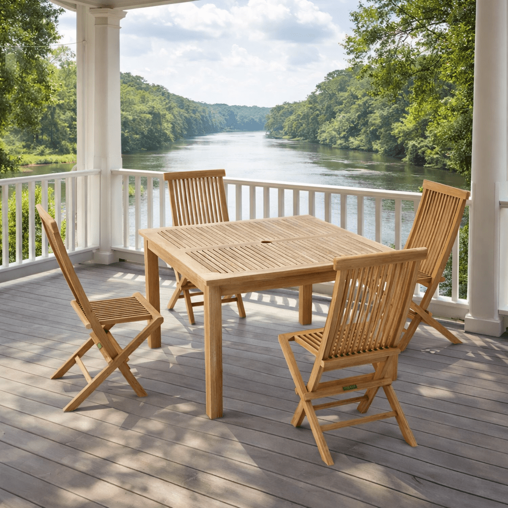 Anderson Teak Dining Set - Windsor (Table) & Classic (4 Chairs) - Teak HQ™