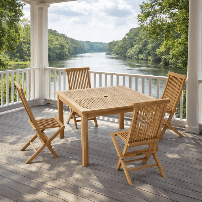 andersen & stokke patio furniture Anderson Teak Set-62 Windsor Classic 5-Piece Folding Dining Chair