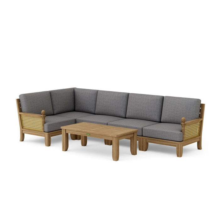 Anderson Teak Furniture - Luxe 6 - Piece Sectional Set - Teak HQ™