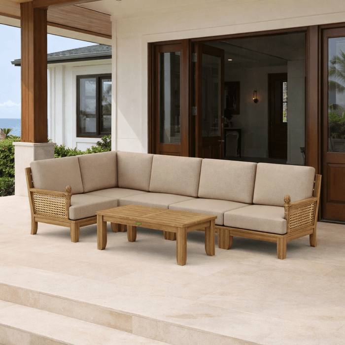 Anderson Teak Furniture - Luxe 6 - Piece Sectional Set - Teak HQ™