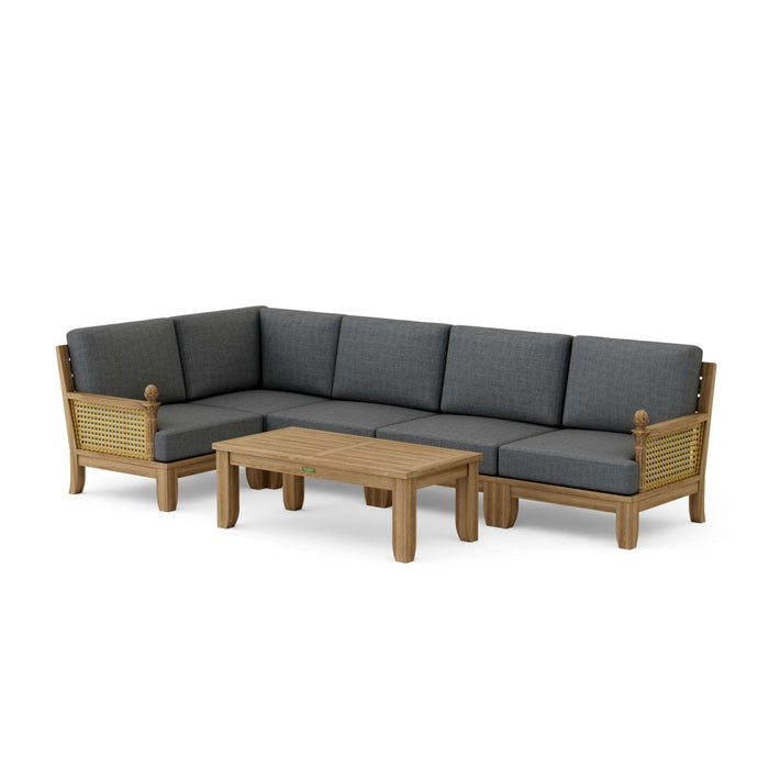 Anderson Teak Furniture - Luxe 6 - Piece Sectional Set - Teak HQ™