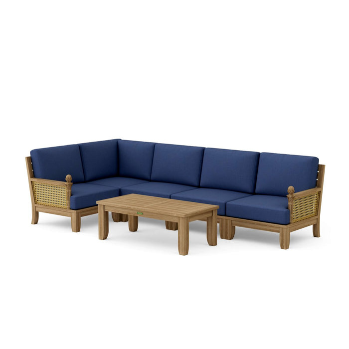 Anderson Teak Furniture - Luxe 6 - Piece Sectional Set - Teak HQ™