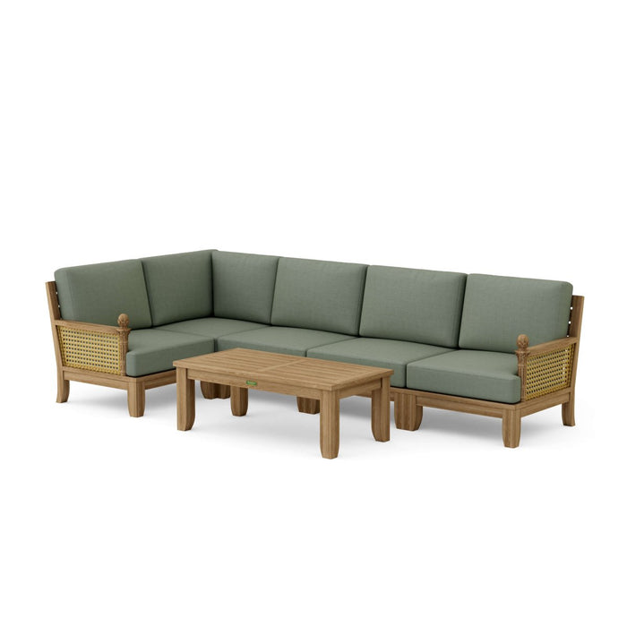 Anderson Teak Furniture - Luxe 6 - Piece Sectional Set - Teak HQ™