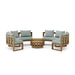 Authentic Teak Wood Furniture - Arena 6 - Piece Sectional Set - Teak HQ™